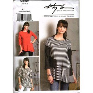 Vogue V9301 Misses XS to Med Kayla Kennington Pullover Tunic Sewing Pattern